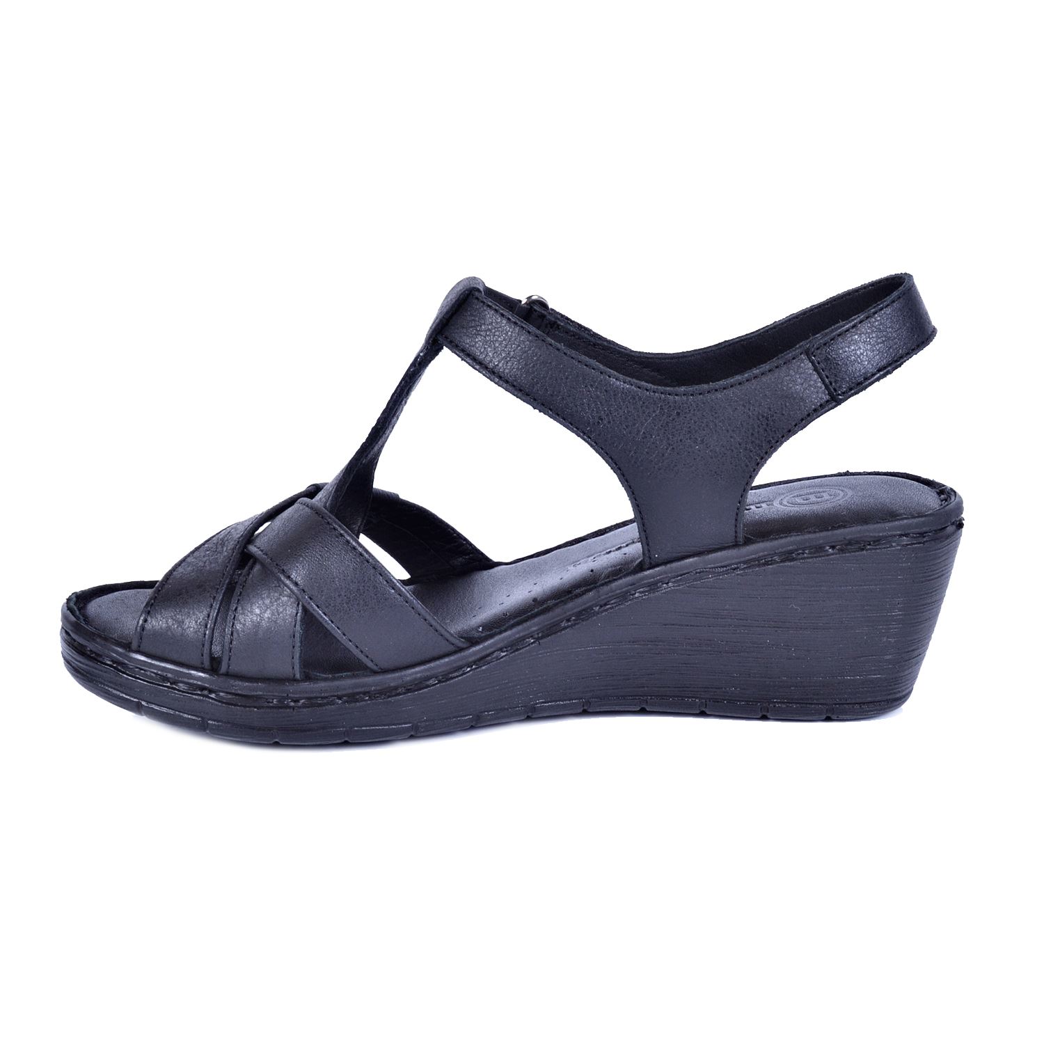 Siyah Kadın Deri Sandalet 1300