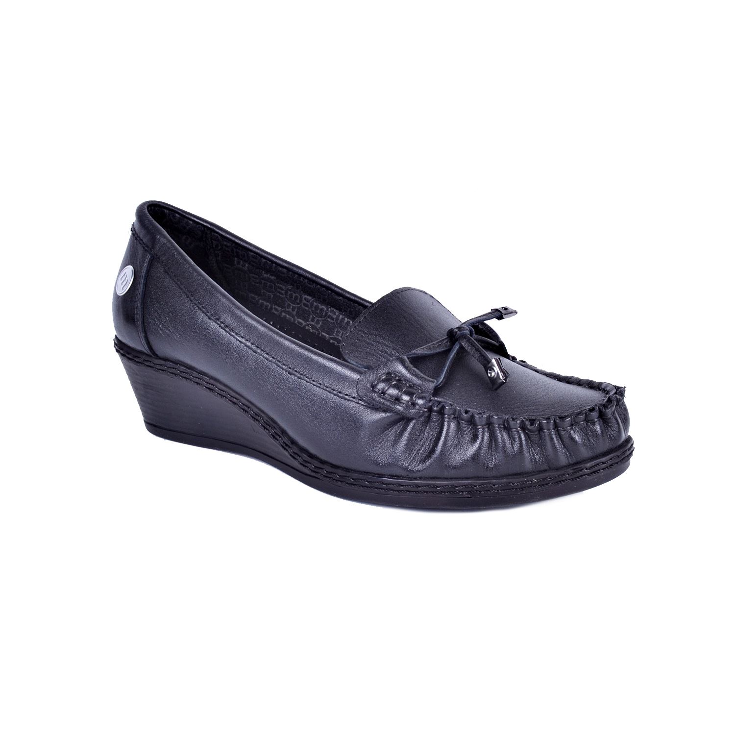 Mammamia D22KA-525 Siyah Kadın Deri Ayakkabı