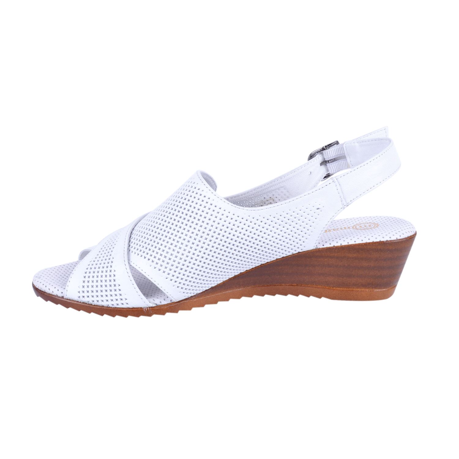 Mammamia D22YS-1285 Beyaz Kadın Deri Sandalet