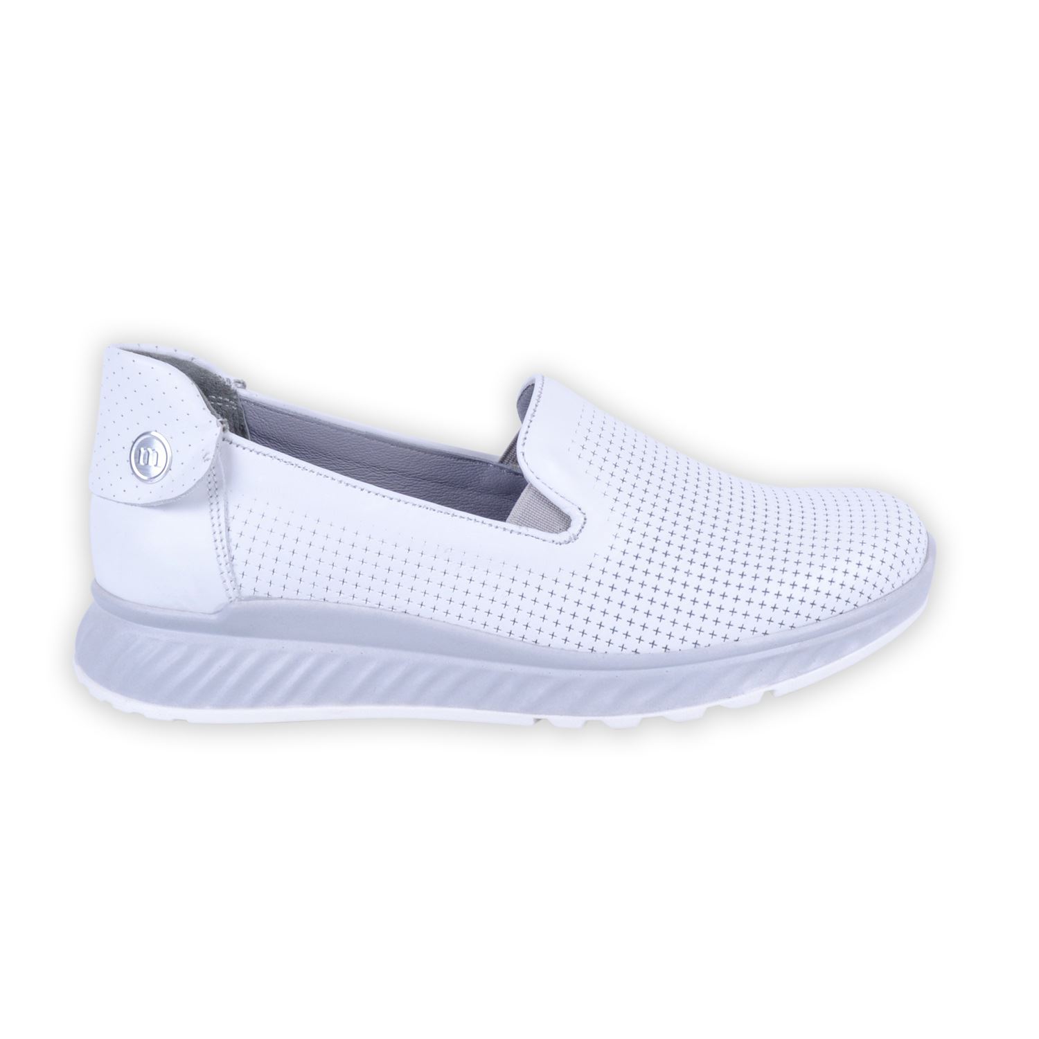 Mammamia D22YA-3060 Beyaz Kadın Deri Ayakkabı