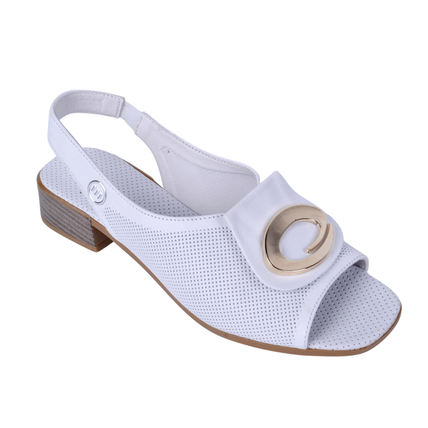 Mammamia D22YS-1340 Beyaz Kadın Deri Sandalet