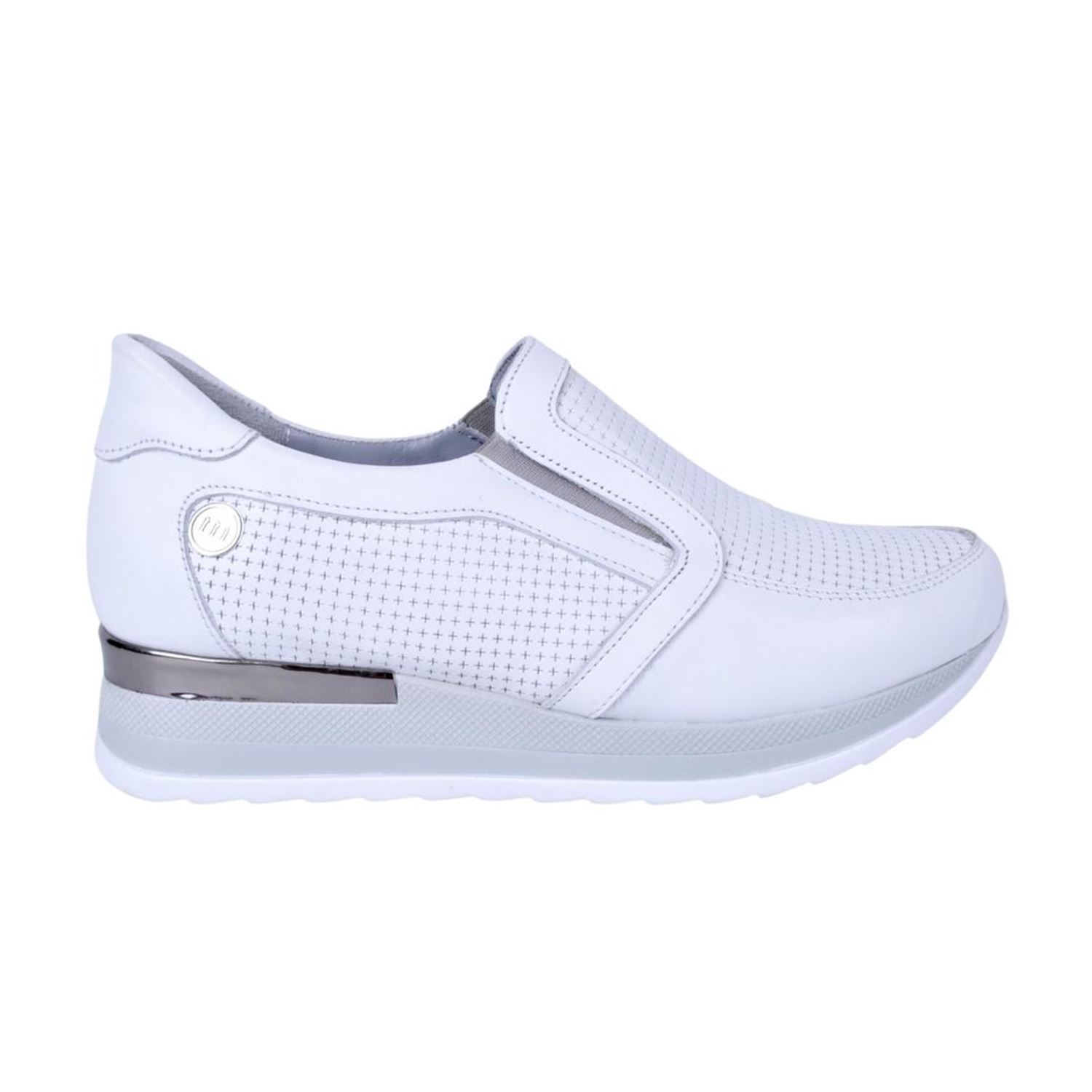 Mammamia D22YA-3090 Beyaz Kadın Deri Ayakkabı
