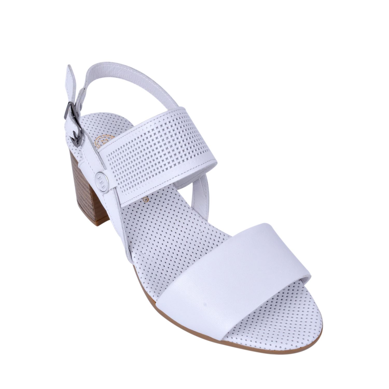 Mammamia D22YS-1050 Beyaz Deri Sandalet