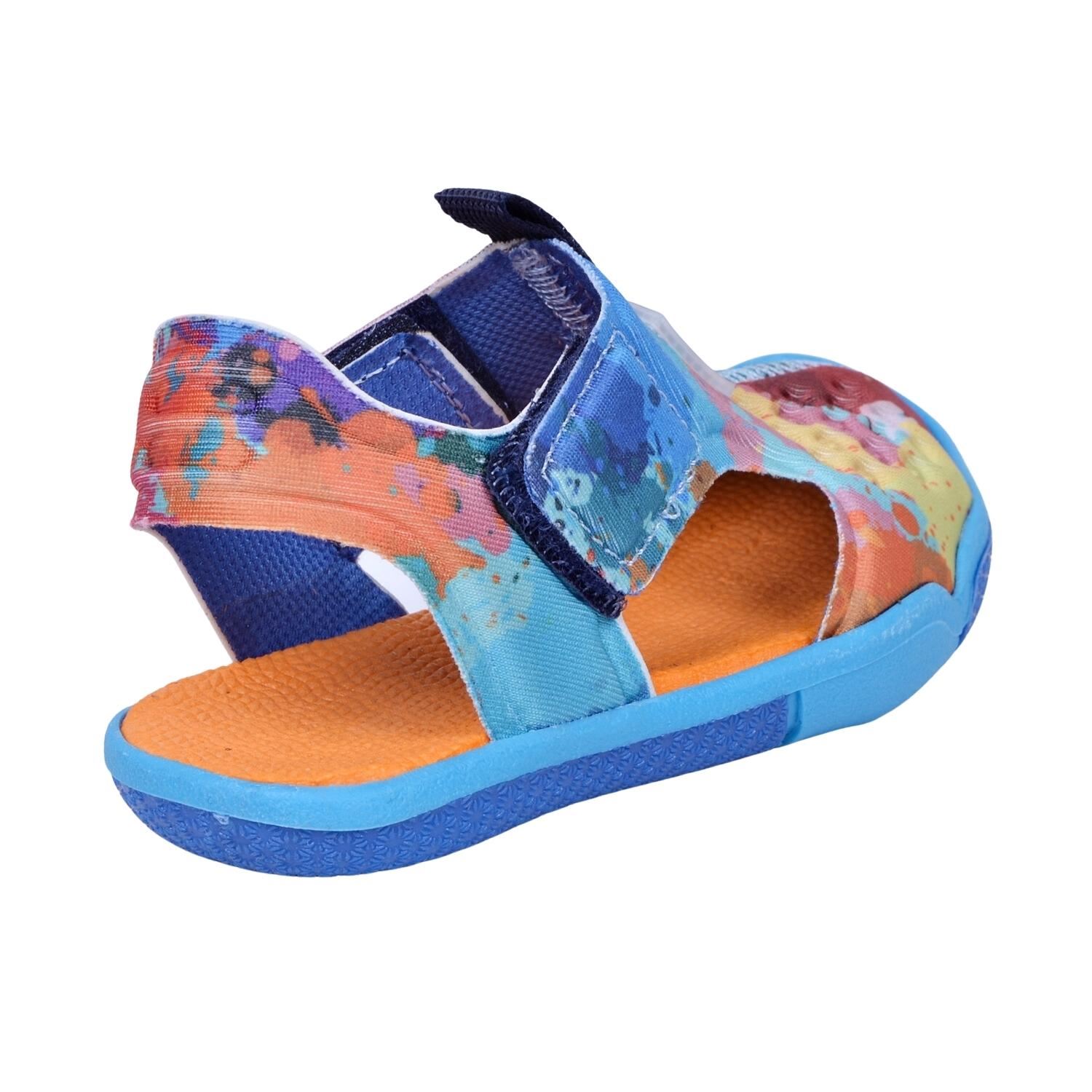 Dudino Queen Mavi Desenli Cırtlı Sandalet