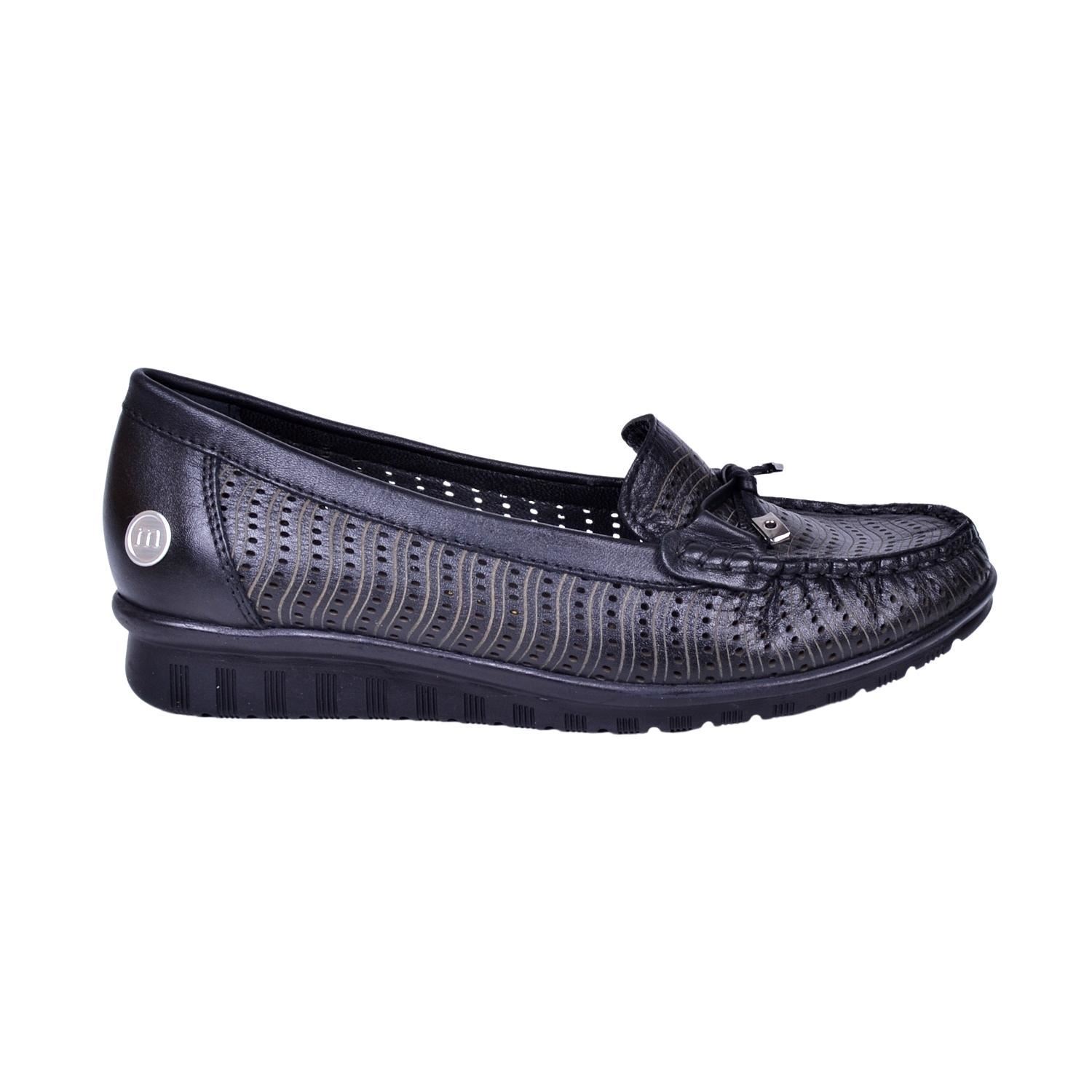 Mammamia D23YA-415 Siyah Deri Kadın Ayakkabı