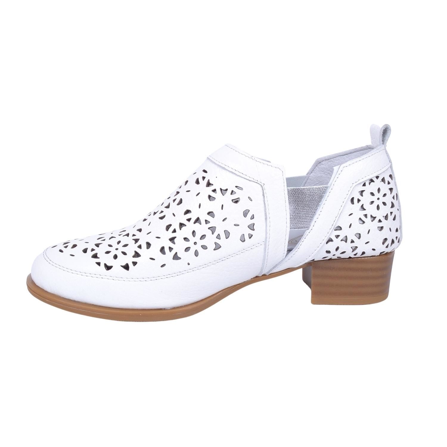Mammamia D23YA-280 Beyaz Deri Kadın Ayakkabı
