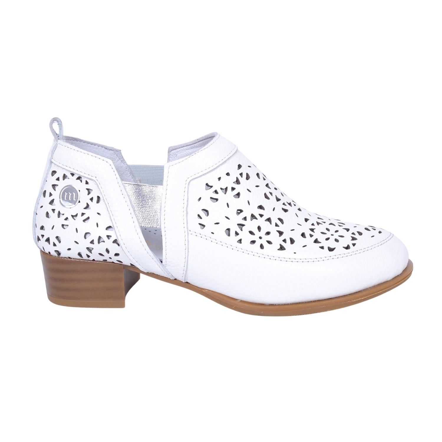 Mammamia D23YA-280 Beyaz Deri Kadın Ayakkabı