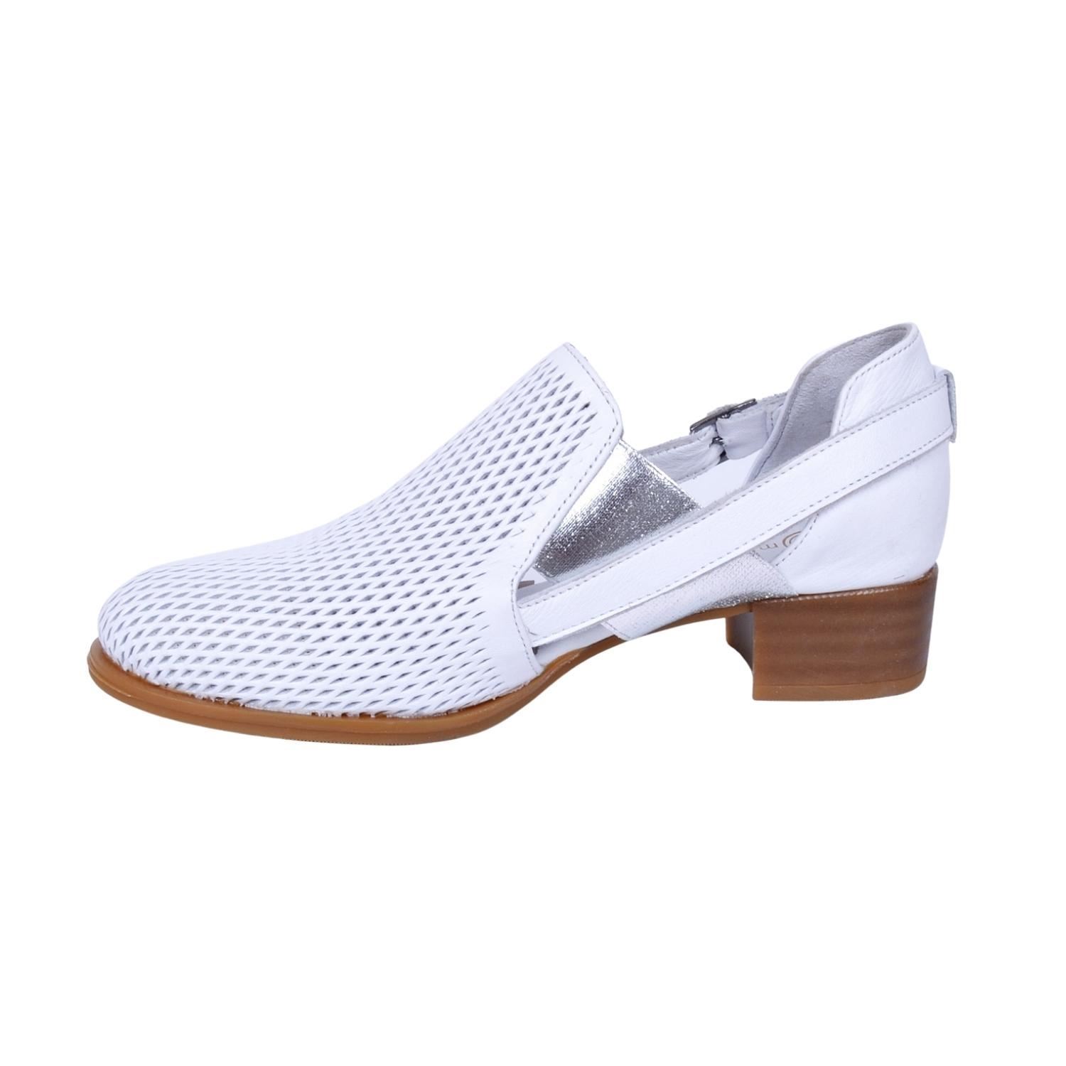 Mammamia D23YA-490 Deri Beyaz Kadın Ayakkabı