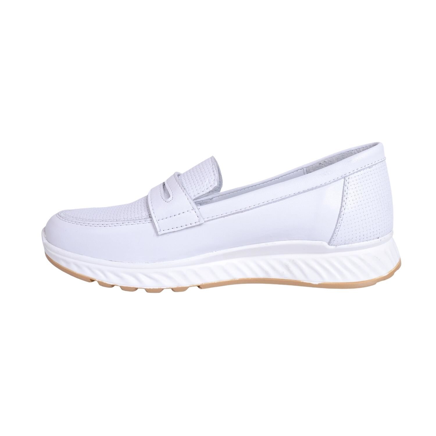 Mammamia D23YA-3235 Kadın Beyaz Deri Ayakkabı