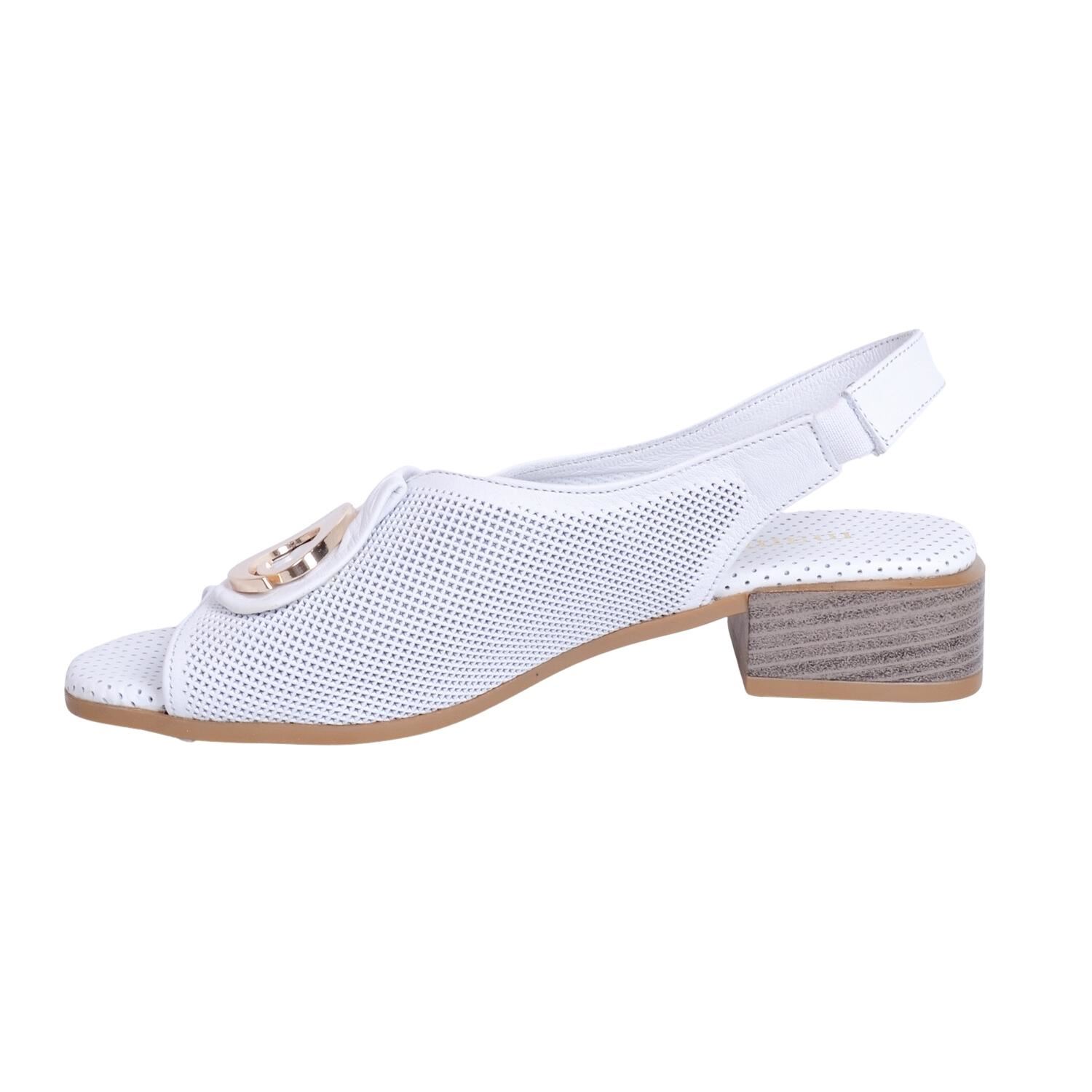 Mammamia D23YS-1340 Deri Beyaz Kadın Sandalet