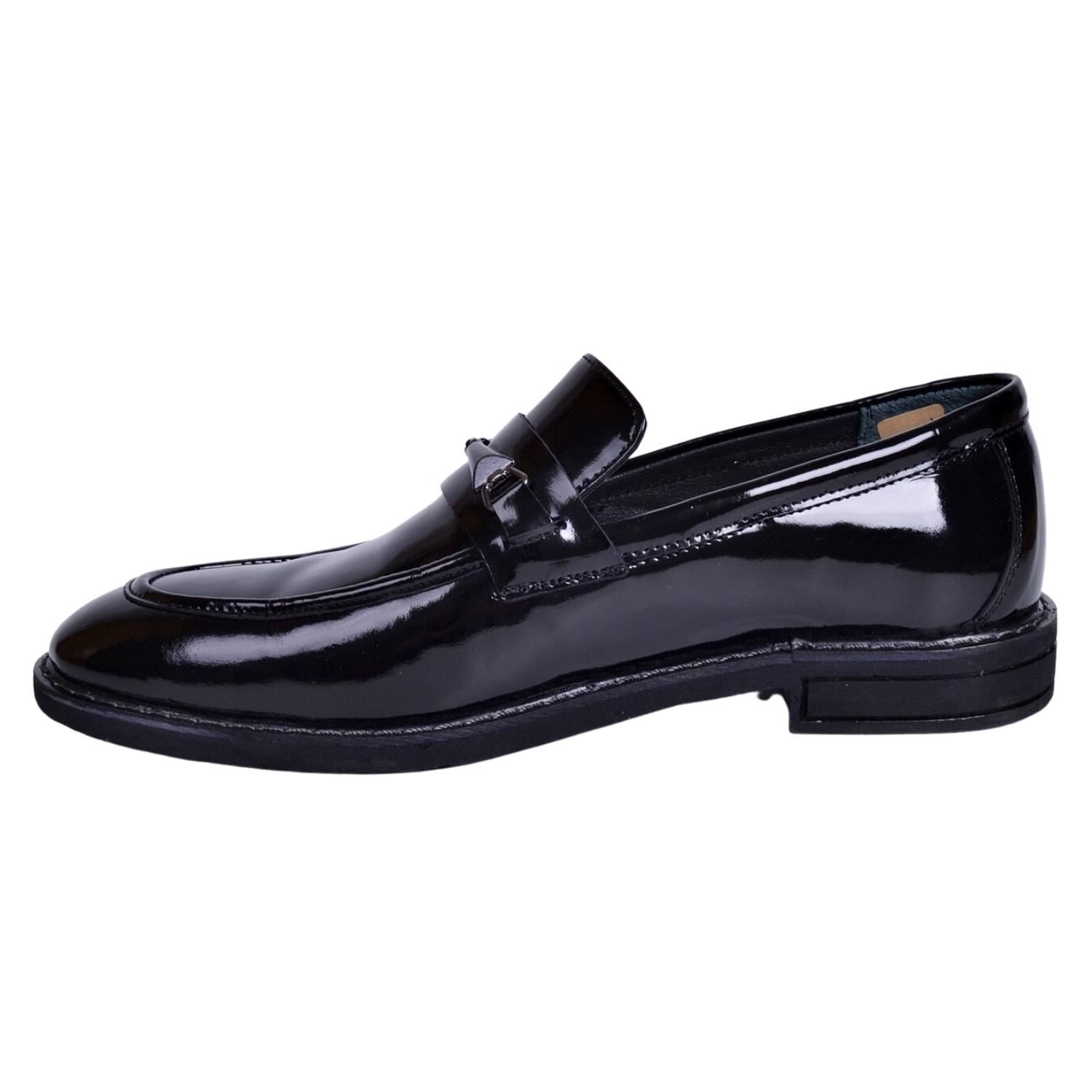 Mym 510 Erkek Siyah Rugan Deri Ayakkabı