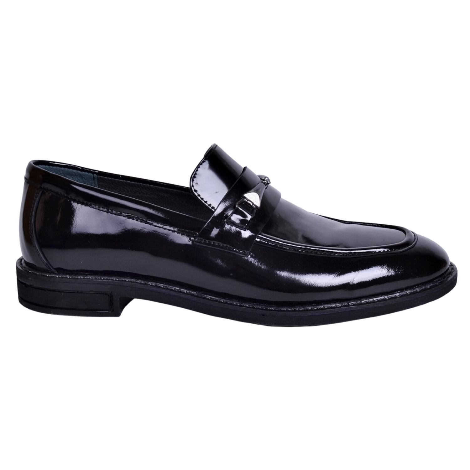 Mym 510 Erkek Siyah Rugan Deri Ayakkabı