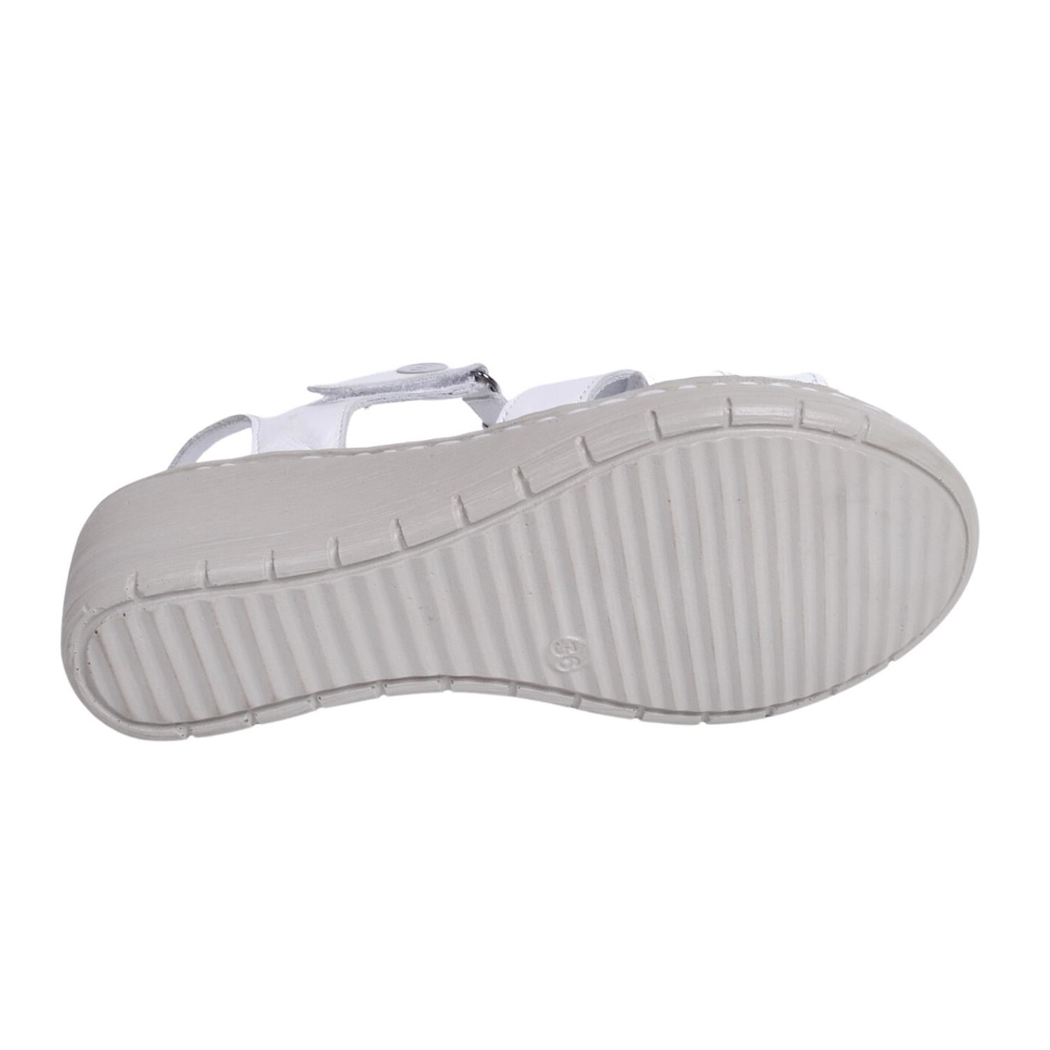 Mammamia D23YS-1045 Kadın Beyaz Deri Sandalet