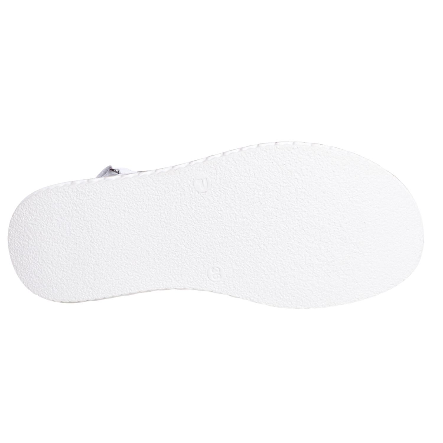 Mammamia D23YS-1120 Kadın Beyaz Deri Sandalet