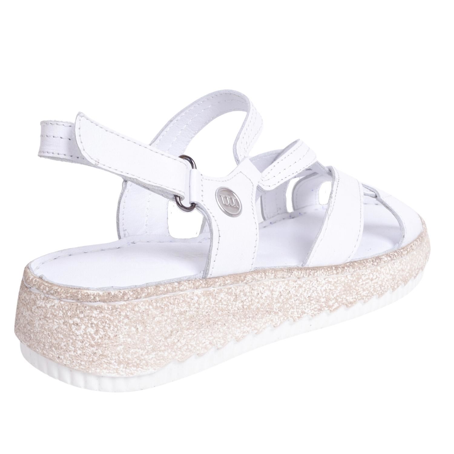 Mammamia D23YS-1150 Kadın Beyaz Deri Sandalet