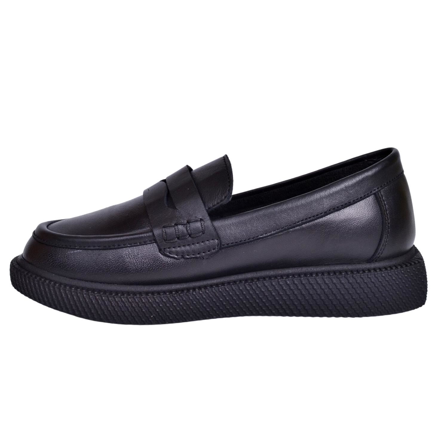Mammamia D23KA-6225 Kadın Siyah Deri Ayakkabı