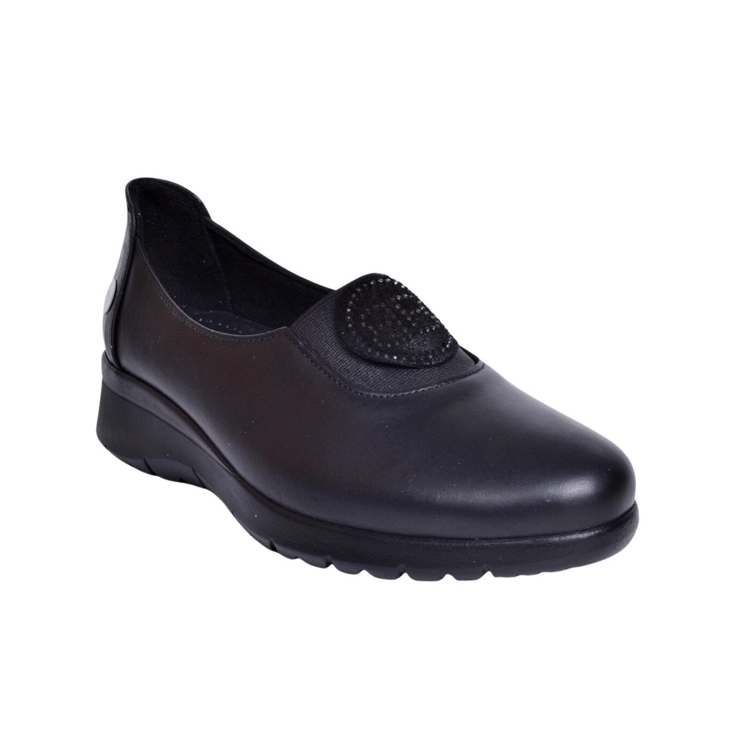 Mammamia D23KA-245 Kadın Siyah Deri Ayakkabı
