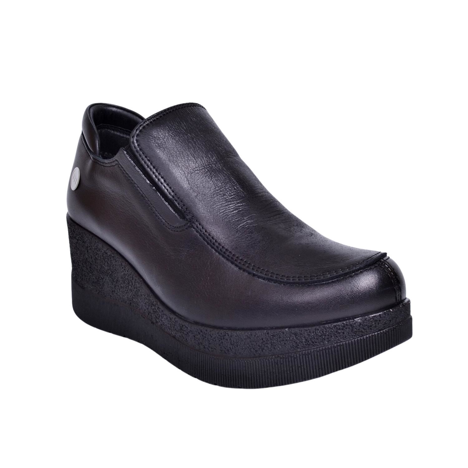 Mammamia D23KA-6005 Kadın Siyah Deri Ayakkabı