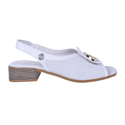 Mammamia D22YS-1340 Beyaz Kadın Deri Sandalet