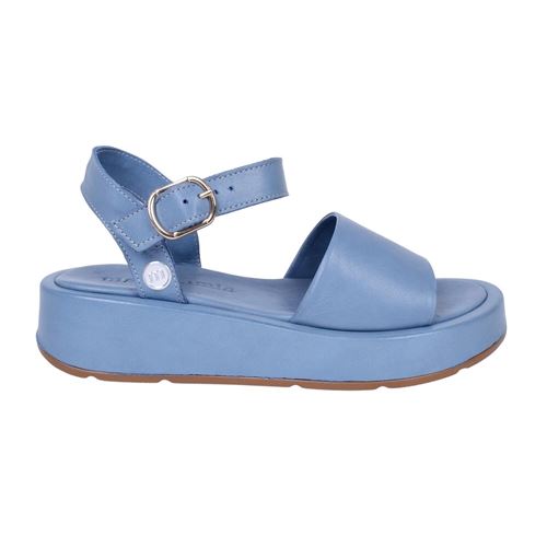 Mammamia D23YS-1090 Deri Mavi Kadın Sandalet