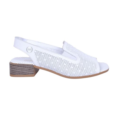 Mammamia D23YS-1410 Kadın Beyaz Deri Sandalet