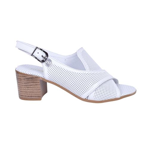 Mammamia D23YS-1460 Kadın Beyaz Deri Sandalet