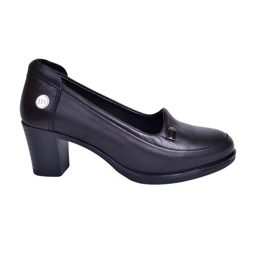Mammamia D23YA-3640 Kadın Siyah Deri Topuklu Ayakkabı