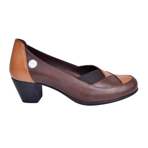 Mammamia D23YA-3650 Kadın Kahve Deri Topuklu Ayakkabı