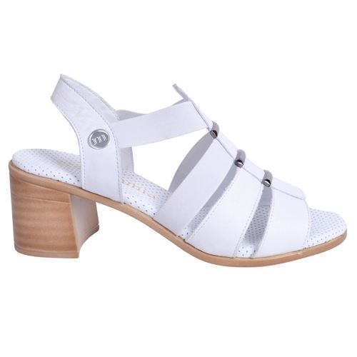 Mammamia D23YS-1370 Kadın Beyaz Deri Sandalet