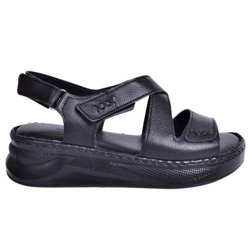 Ces 630 Kadın Siyah Deri Sandalet