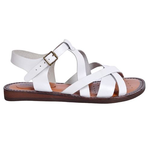 Moda 65 Kadın Beyaz Deri Sandalet