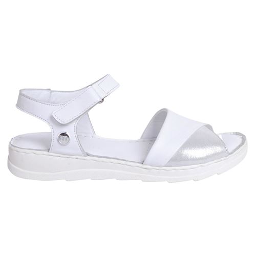 Mammamia D21YS-1155 Kadın Beyaz Deri Sandalet