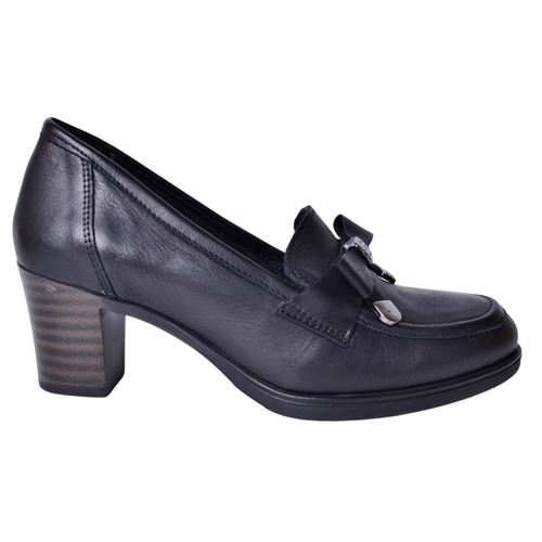 Mammamia D24YA-3835 Siyah Kadın Deri Topuklu Ayakkabı