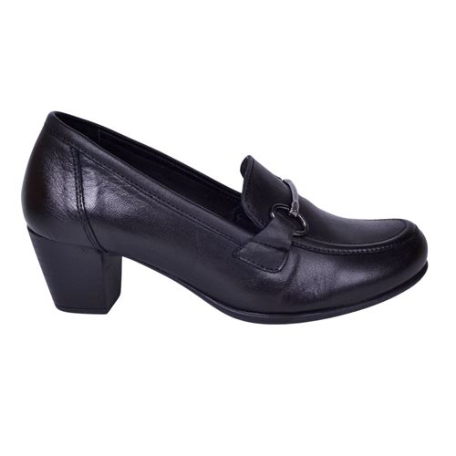 Mammamia D24YA-3845 Siyah Kadın Topuklu Deri Ayakkabı